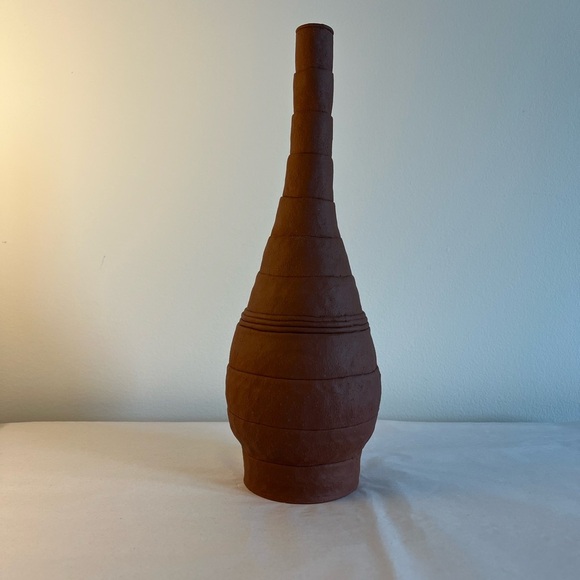 Handmade one of a kind earth tone Ceramic Vase by Israeli artist Orna Orr - Picture 1 of 16